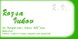 rozsa vukov business card